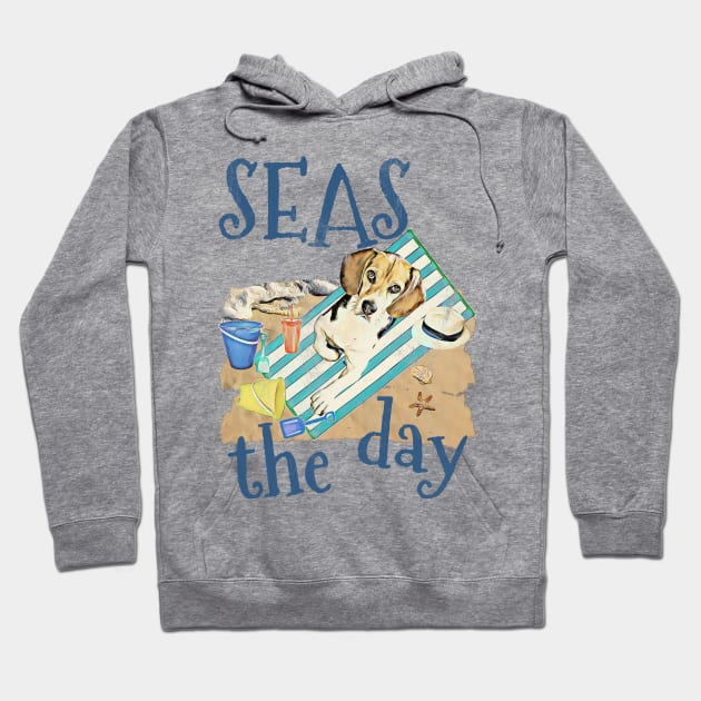 Seas the Day Vintage-Look Hoodie by Witty Things Designs